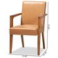 Baxton Studio Andrea Arm Chair in Tan (Set of 2), , large