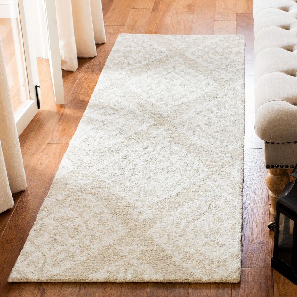 Safavieh Micro-Loop Geometric 2&#39;3&quot; x 7&#39; Beige Runner, , large