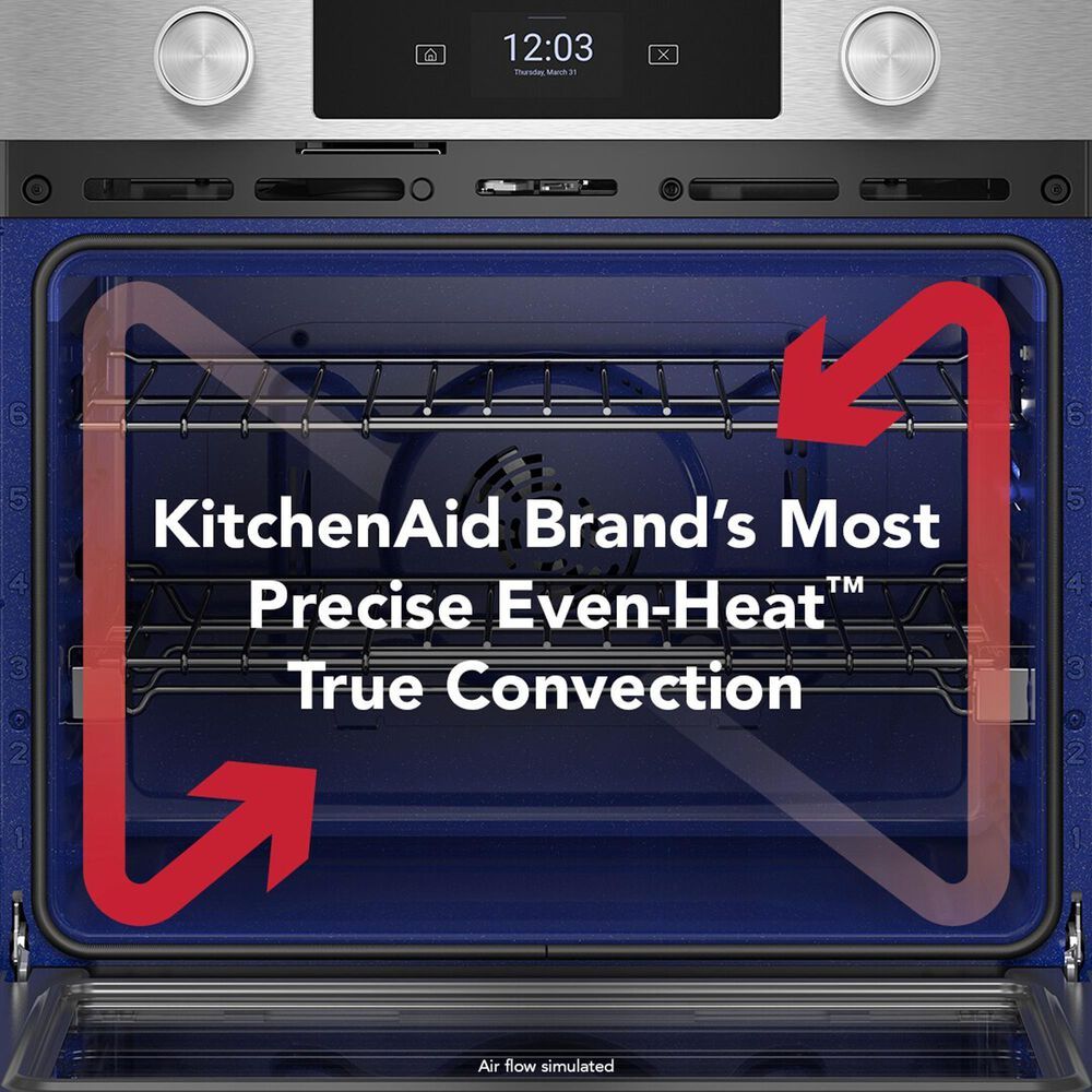 KitchenAid 2-Piece Kitchen Package with PrintShield Stainless Steel 30" Smart Combination Wall Oven and Stainless Steel 36" Gas Cooktop, , large