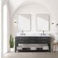 Lexora Home Norwalk 72" Double Bathroom Vanity in Black Oak with White Cultured Marble Top and Rectangle Sink, , large