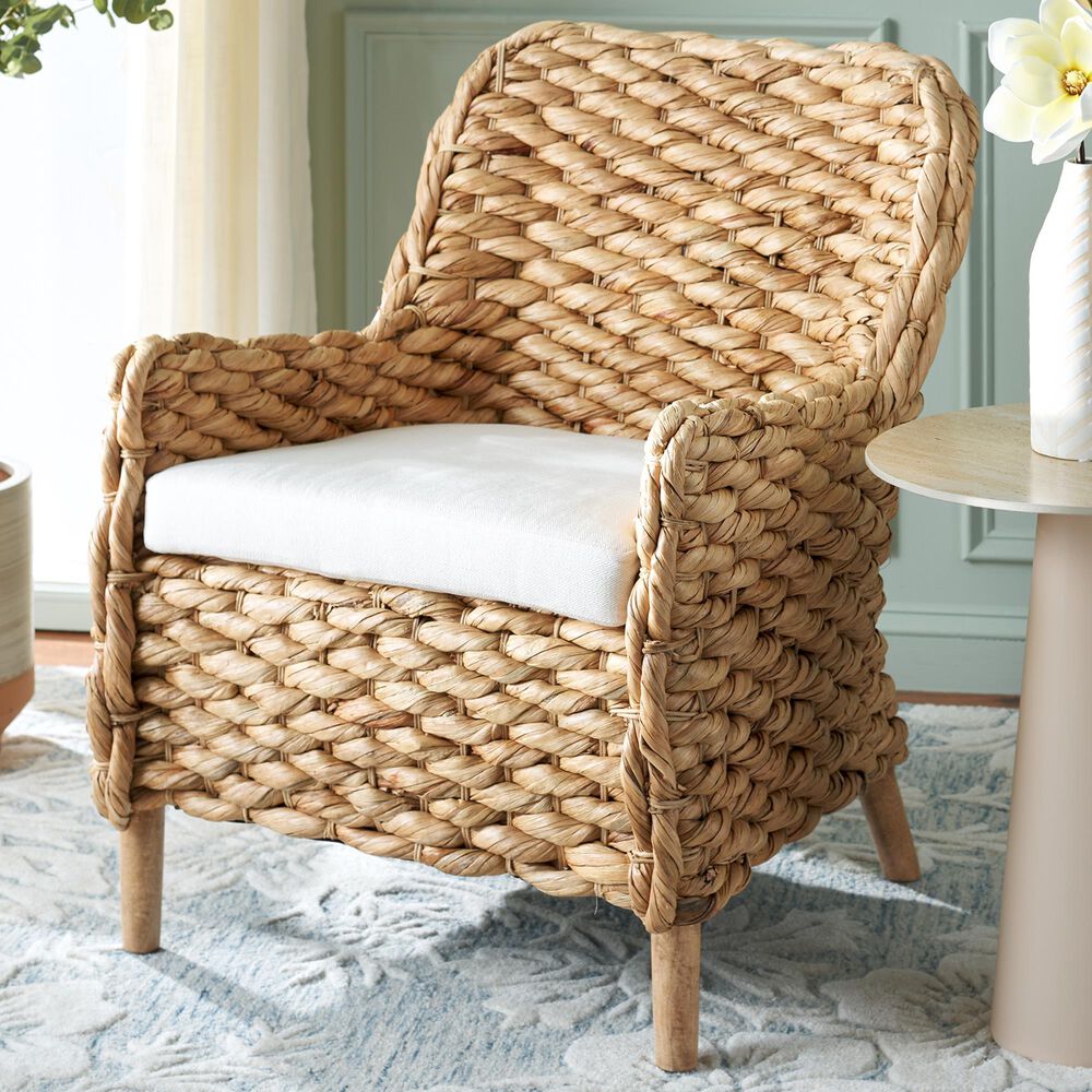 Safavieh Purrl Hyacinth Accent Chair in White, , large
