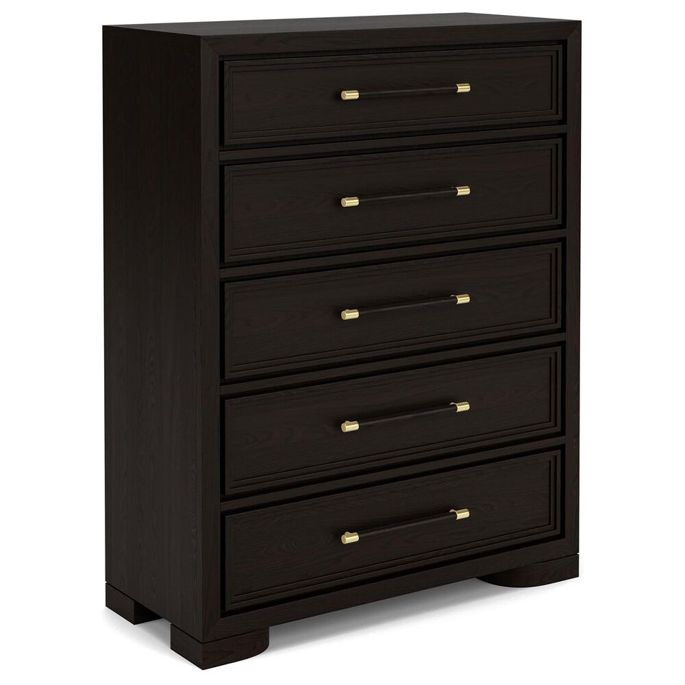 Riverside Furniture Lydia 5 Piece Queen Platform Upholstered Bedroom Set in Dark Cabernet, , large