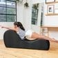 Jaxx Avana Chaise Lounge Yoga Chair in Black Velvet, , large