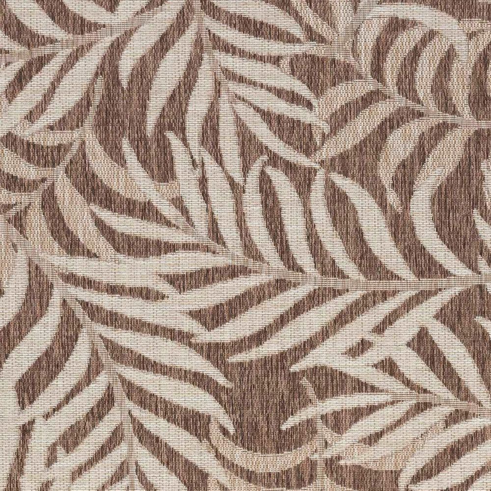 Nourison Garden Oasis Nature Mocha 5&#39; x 7&#39; Indoor/Outdoor Area Rug, , large