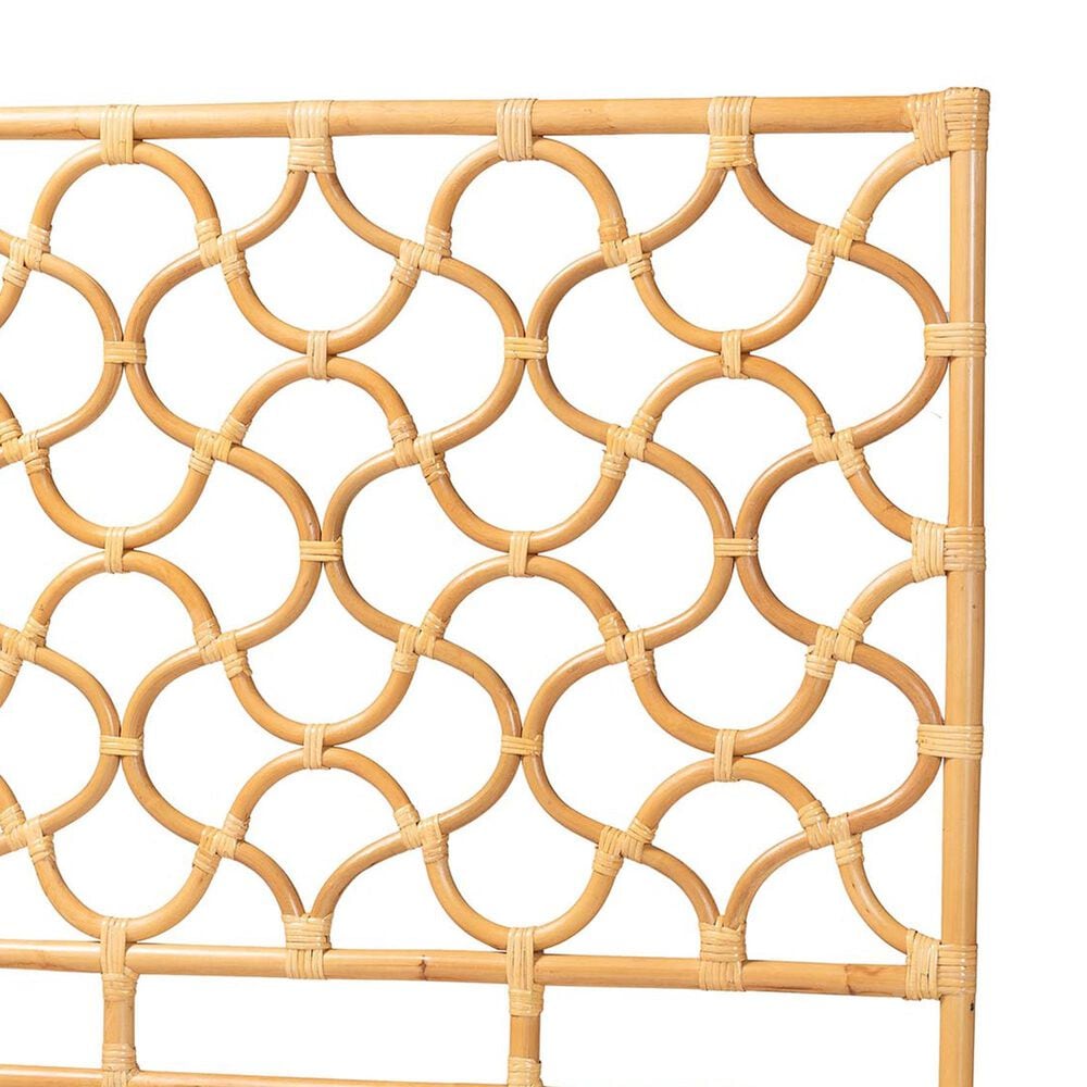 Baxton Studio Kalcya Queen Standalone Headboard in Light Honey, , large