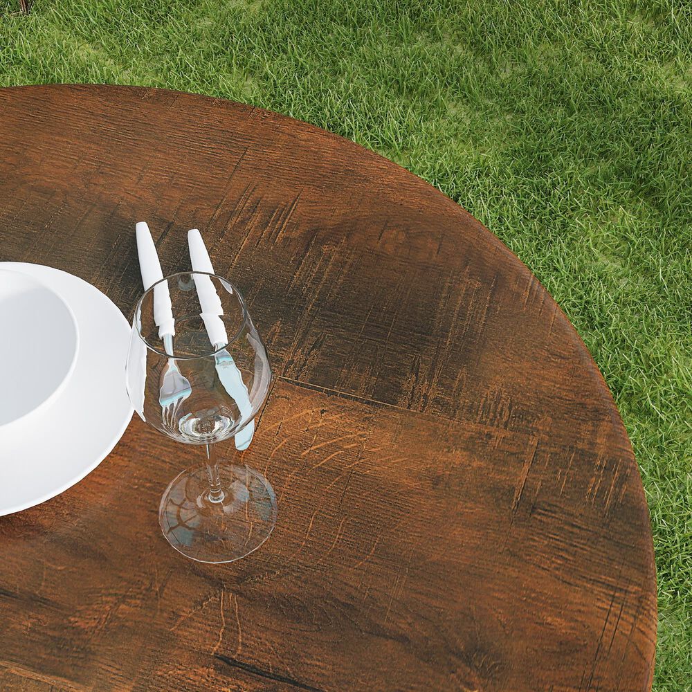 HOMLUX Patio End Table in Light Brown, , large