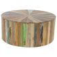 Maple and Jade Handmade Pinwheel Drum Coffee Table in Light Brown, , large