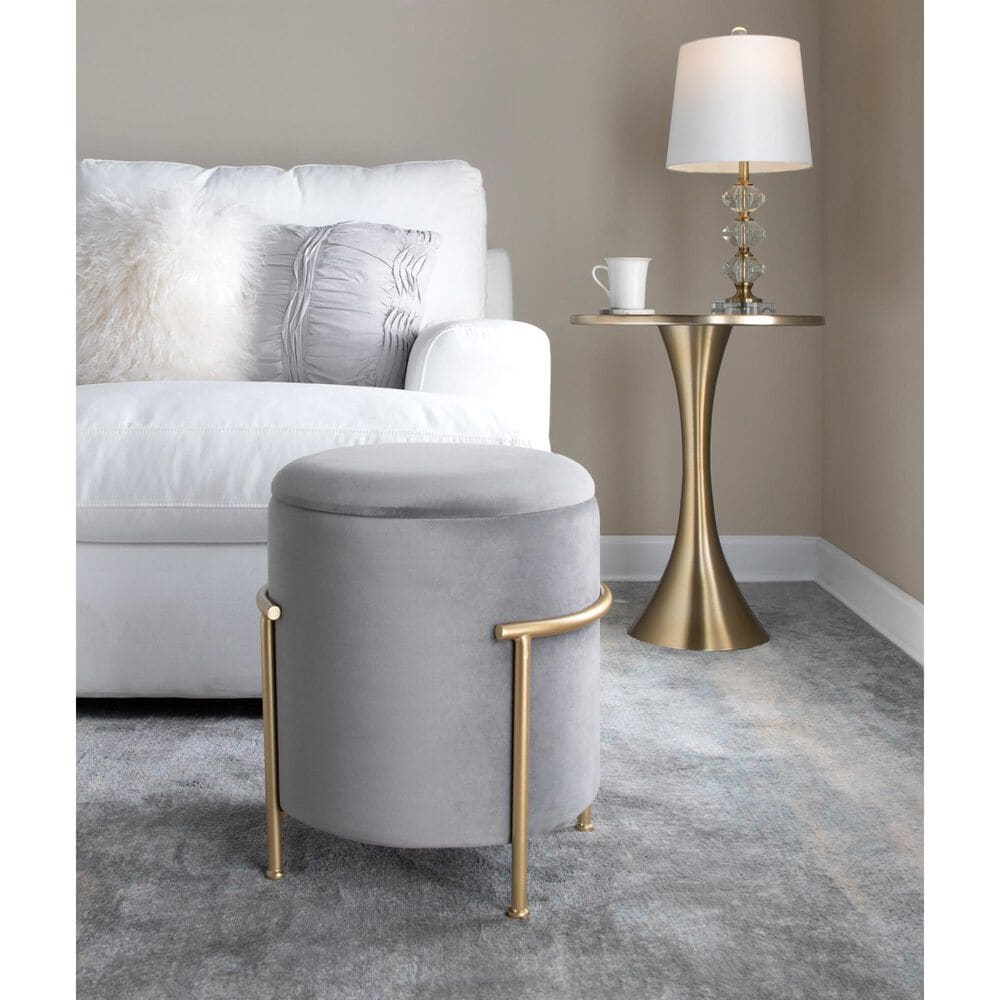Lumisource Lenuxe 24&quot; Accent Table in Gold, , large