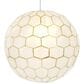 Creative Coop Simone 14" Pendant with Pearly White Shade in Antique Gold, , large