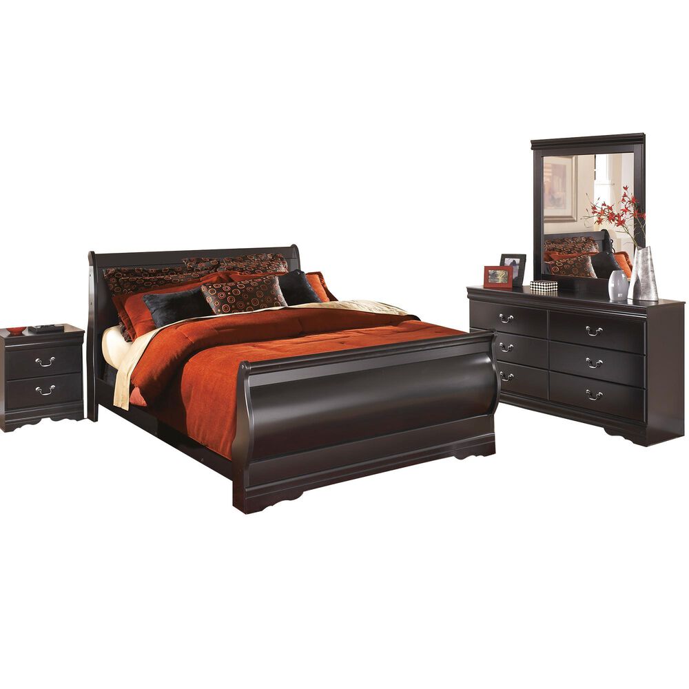 Ashley Huey Vineyard 4 Piece Full Bed Set in Black, , large