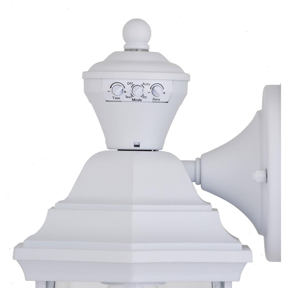 Vaxcel Auburn 6.25" 1-Light Outdoor Motion Sensor Wall Sconce in Textured White, , large
