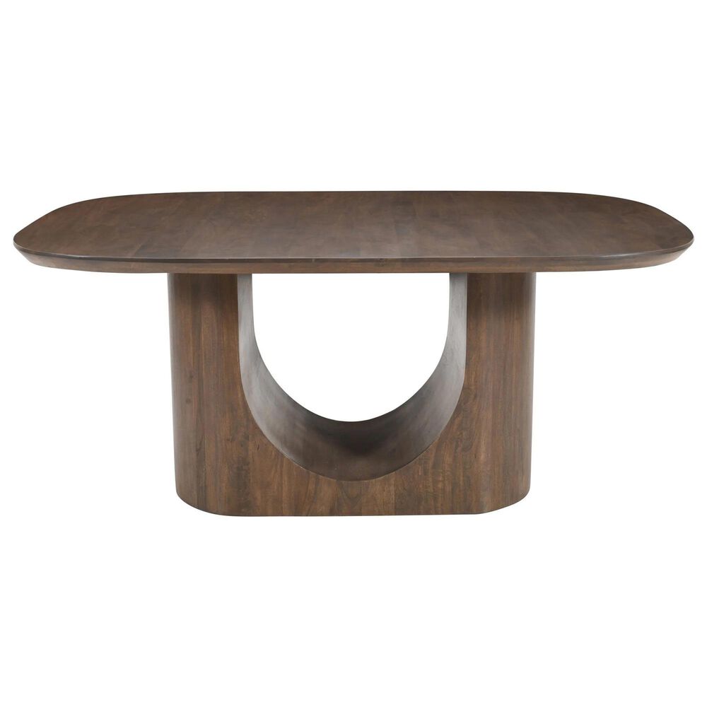 Waltham Luna and Gibson 7-Piece Rectangular Dining Set in Brown and Antique Brass, , large