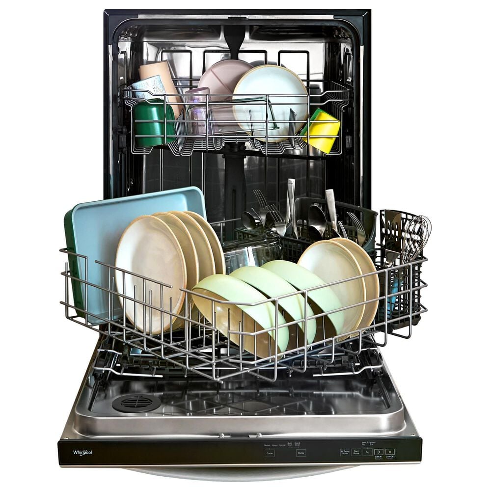Whirlpool 24" Built-In Dishwasher with Spin and Load Rack and AI Intelligent Wash in Stainless Steel, , large