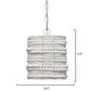 Jamie Young Direct Ship Delmont 1-Light Pendant in White, , large