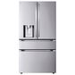 LG 28.6 Cu. Ft. 4-Door French Door with Dual Handles Refrigerator in PrintProof Stainless Steel, , large