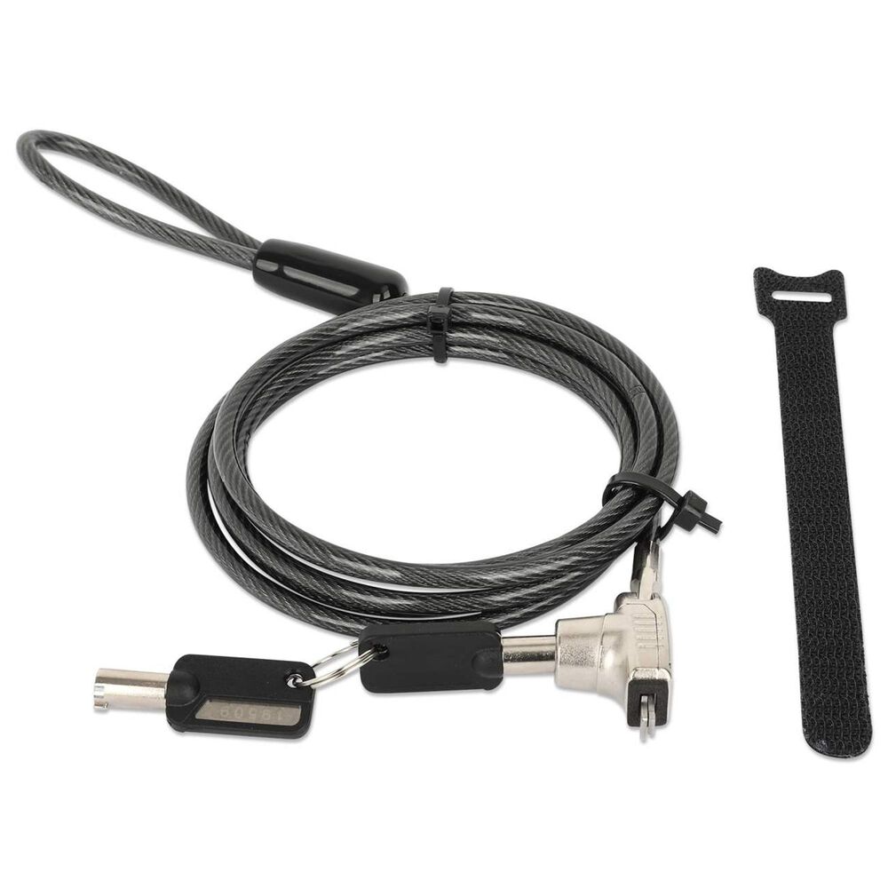 Manhattan Keyed Laptop Lock for Nano Security Slot in Translucent Black and Silver, , large