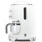 Smeg 47.34 Oz Drip Coffee Maker in White and Polished Chrome, , large