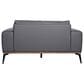 37B Pietro Stationary Leather Loveseat in Gray, , large