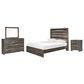 Ashley Drystan 4-Piece Queen Panel Bedroom Set in Brown Rustic, Burnt Orange and Teal, , large