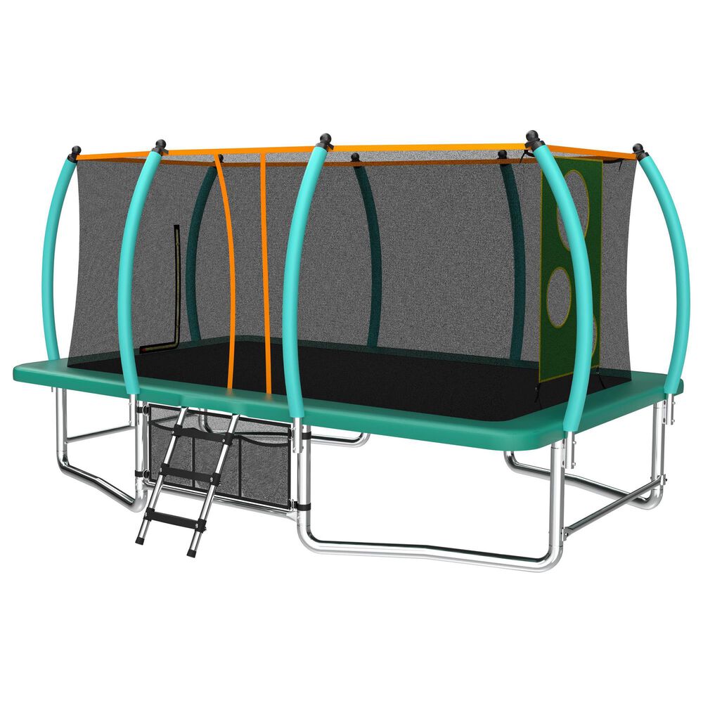 HOMLUX 10' x 16' Outdoor Trampolines in Green, , large