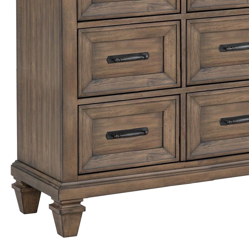 New Heritage Design Mariana 9-Drawer Dresser and Mirror in Vintage Mocha, , large