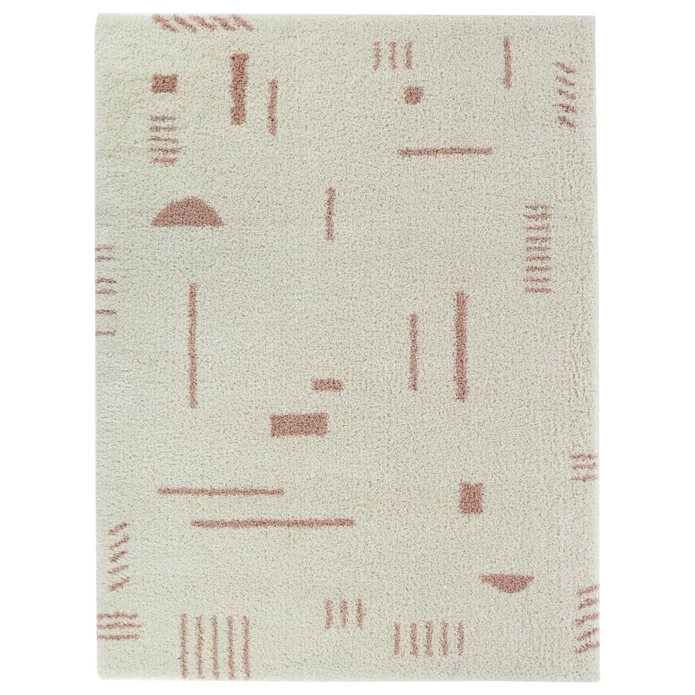 Balta Rugs Rupa 3090656 4"4" x 6" White and Pink Area Rug, , large