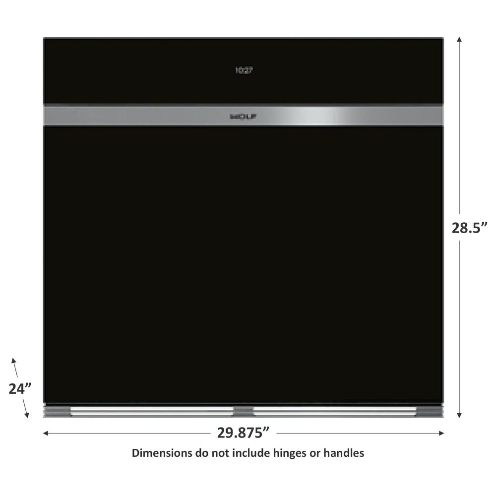 Wolf 30&quot; M Series Contemporary Built-In Single Electric Wall Oven with Convection in Black, , large