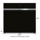 Wolf 30" M Series Contemporary Built-In Single Electric Wall Oven with Convection in Black, , large