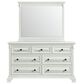 Mayberry Hill Bridgestone 7-Drawer Dresser and Mirror in Antique White, , large