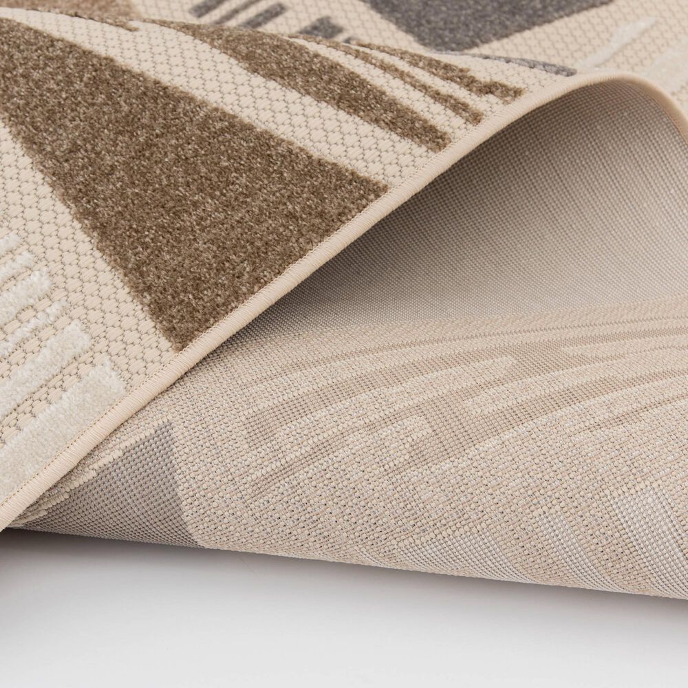 Central Oriental Fontana Hadia 2&#39;2&quot; x 7&#39;6&quot; Cream and Brown Runner, , large