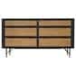 Blue River Saratoga 6 Drawer Dresser in Black Acacia with Rattan, , large