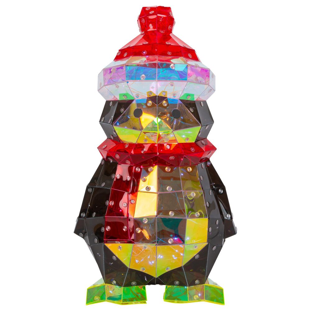The Gerson Company 15.75" Lighted Penguin Figurine in Multicolor, , large