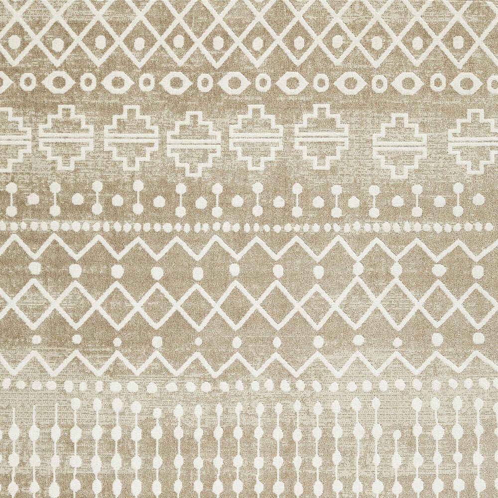 Ashley Bunchly 4&#39;11&quot; x 7&#39;2&quot; Tan, Brown and Cream Area Rug, , large