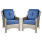 HOMLUX Outdoor Arm Chair in Navy Blue (Set of 2), , large