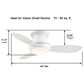 Minka-Aire Concept II 44" Flush Mount Ceiling Fan with LED Light in White, , large