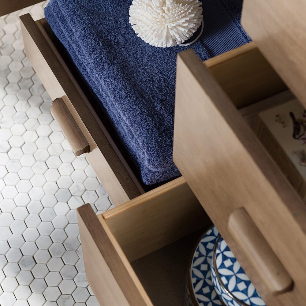 James Martin Vanities Portland 60" Single Bathroom Vanity in Whitewashed Walnut with 3 cm Charcoal Soapstone Quartz Top and Rectangular Sink, , large