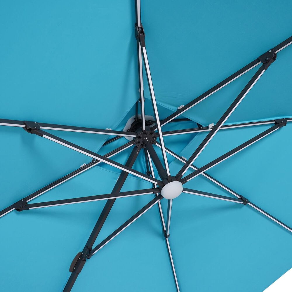 Furniture of America Hina 10&#39; Square Double Top Patio Umbrella without Base in Teal, , large