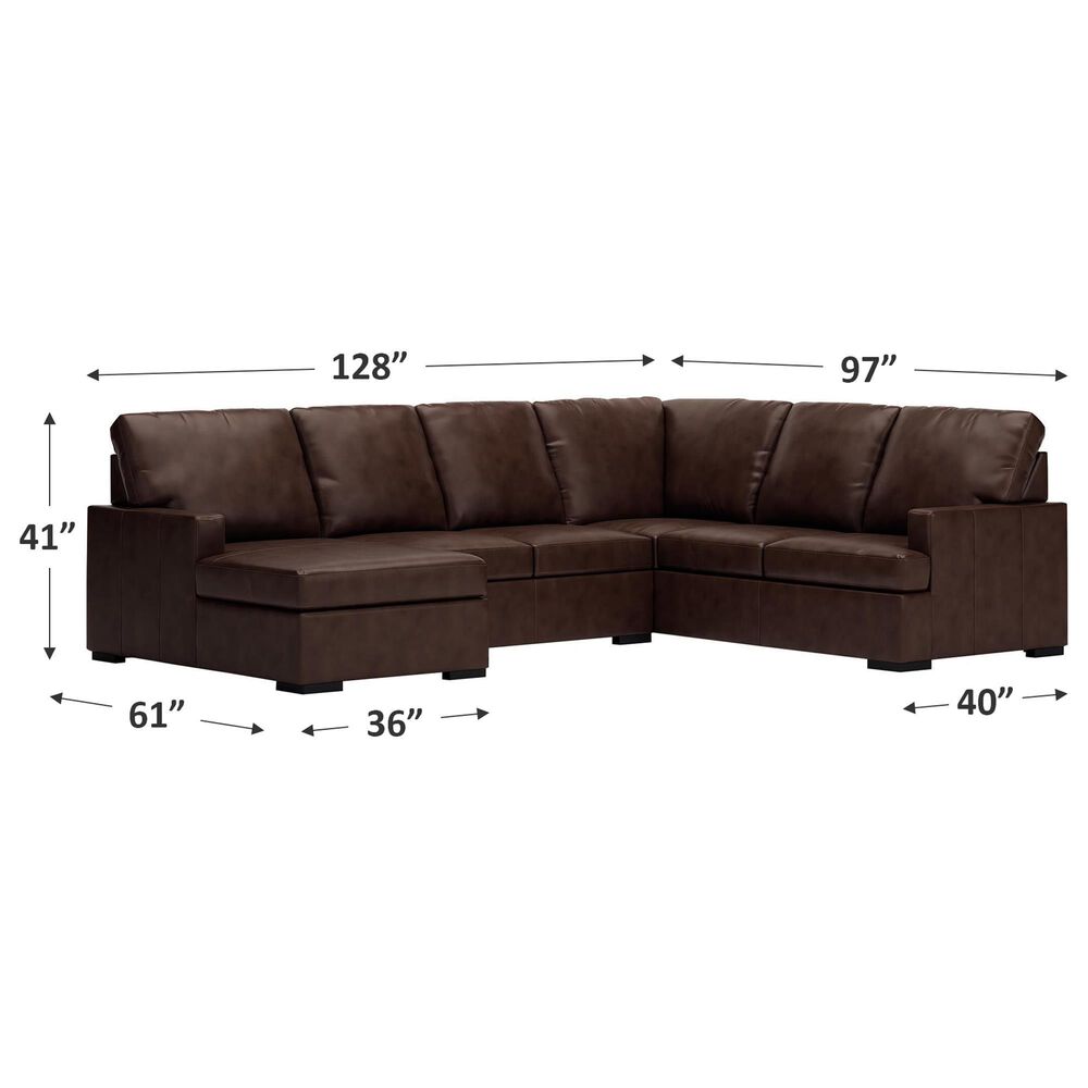 Ashley McDowlan 3-Piece Stationary Left Facing Sectional with Chaise in Coffee, , large