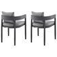 Blue River Menorca Outdoor Dining Chair in Dark Grey (Set of 2), , large
