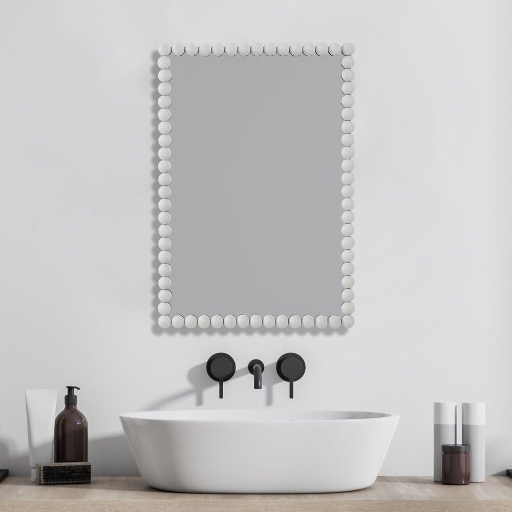 Uttermost Serna Vanity Mirror in Matte White, , large