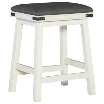 Parkerville Furniture Line Milligan Counter Stool with Grey Seat in White, , large