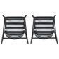 Hearth and Haven 30" Outdoor Barstool with Teak Frame in Light Gray (Set of 2), , large