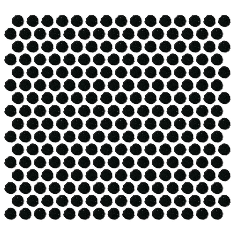 Dal-Tile Color Wheel Black 13"" X 11"" Ceramic Mosaic Sheet, , large