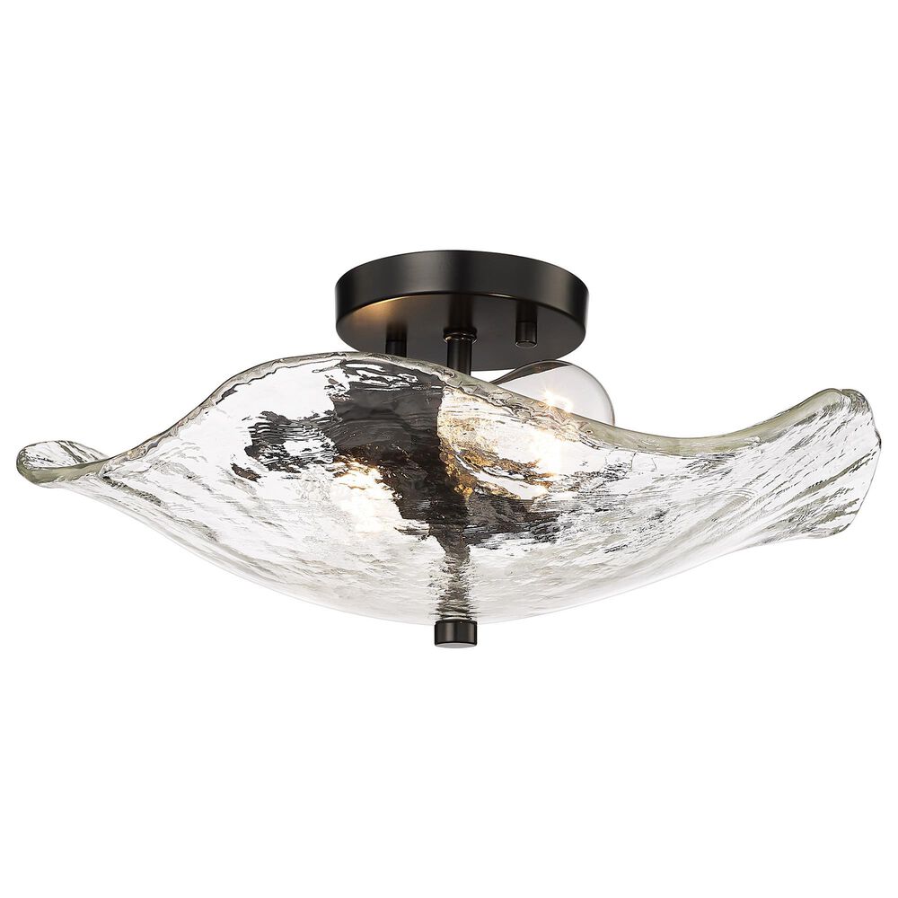 Golden Lighting Samara 2-Light Semi-Flush in Matte Black, , large