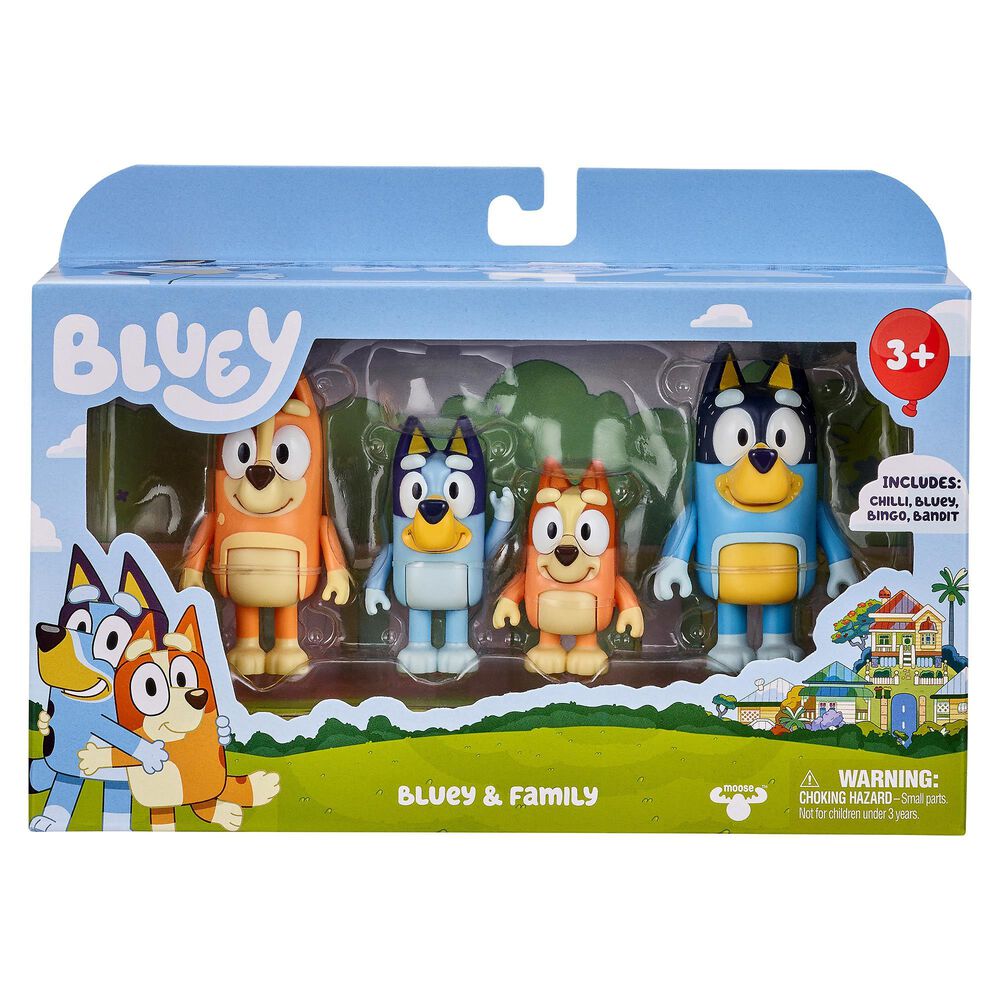 Bluey 4 Pack - Chilli, Bluey, Bingo, and Bandit, , large