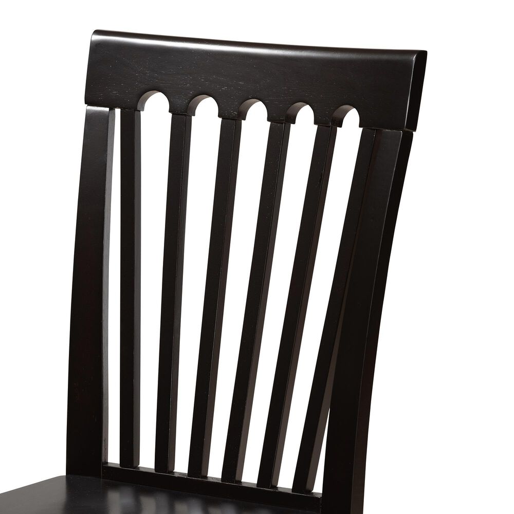 Baxton Studio Minette Side Chair in Dark Brown (Set of 2), , large