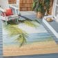Safavieh Barbados Tropical Beach BAR560 3"3" x 5" Gold and Blue Indoor/Outdoor Area Rug, , large