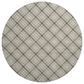 Dalyn Rug Company Soft Essentials Plaid Granite 8" Round Indoor/Outdoor Area Rug, , large