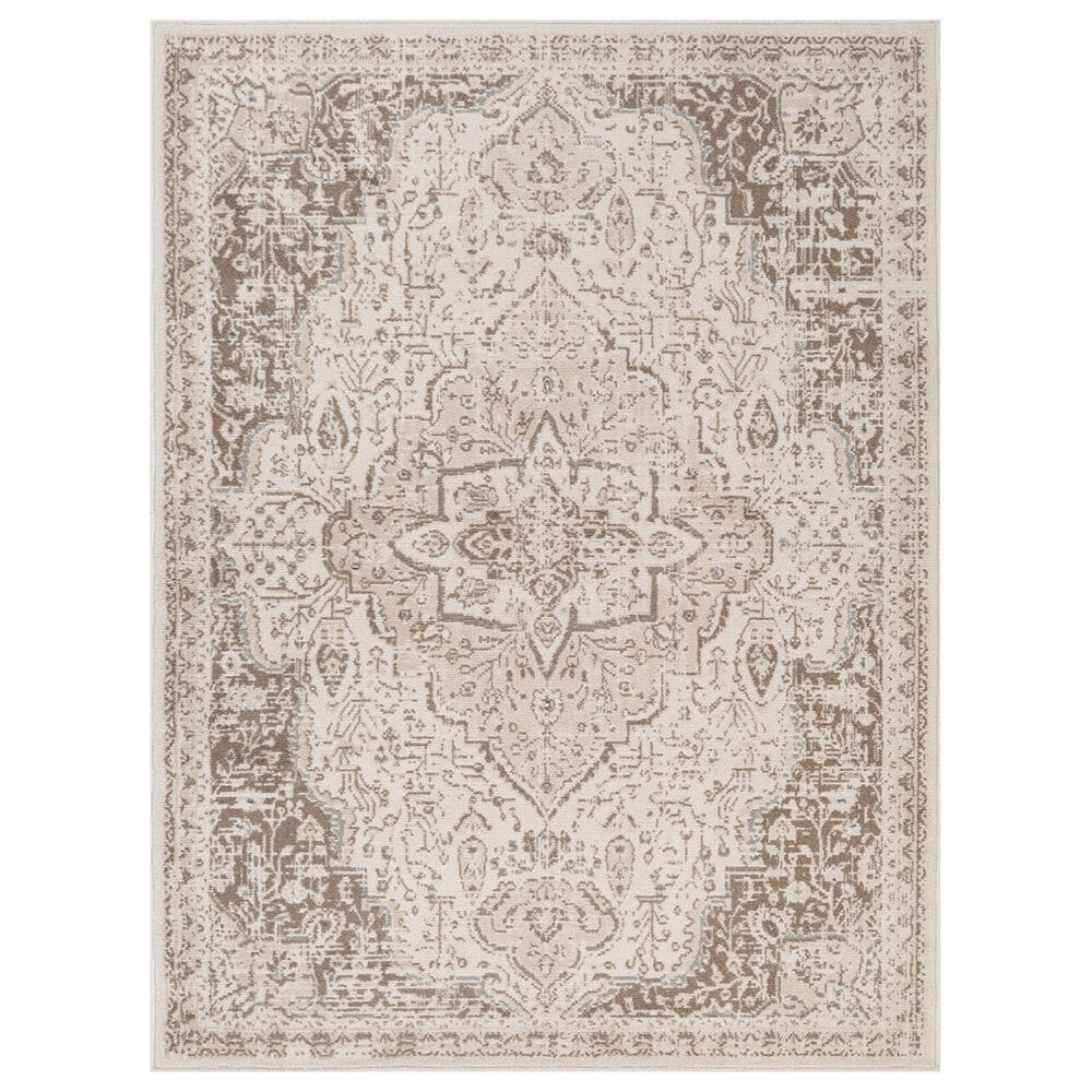 Amer Rugs Alpine 9"2" x 12"2" Light Cream Area Rug, , large