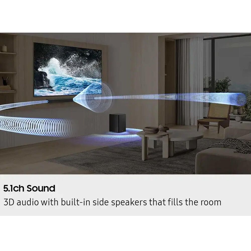 Samsung B-series 5.1 Ch DTS Virtual:X Soundbar with Subwoofer - Black, , large